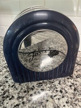 Fiesta Navy Blue Mirrored Toaster